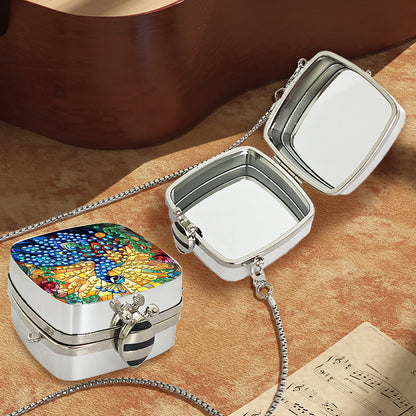 Peacock Diamond Art Storage Case Diamond Painting Mirror Organizer Box for Women