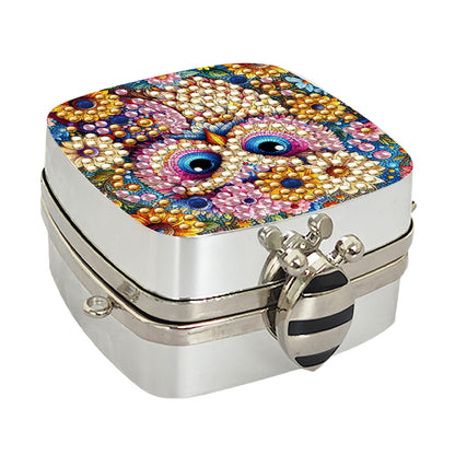 Peacock Diamond Art Storage Case Diamond Painting Mirror Organizer Box for Women