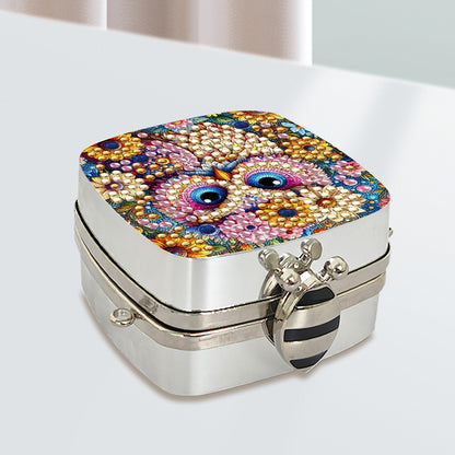 Peacock Diamond Art Storage Case Diamond Painting Mirror Organizer Box for Women