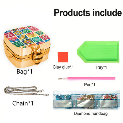 Peacock Diamond Art Storage Case Diamond Painting Mirror Organizer Box for Women