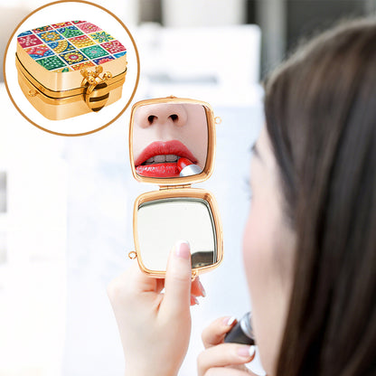 Peacock Diamond Art Storage Case Diamond Painting Mirror Organizer Box for Women