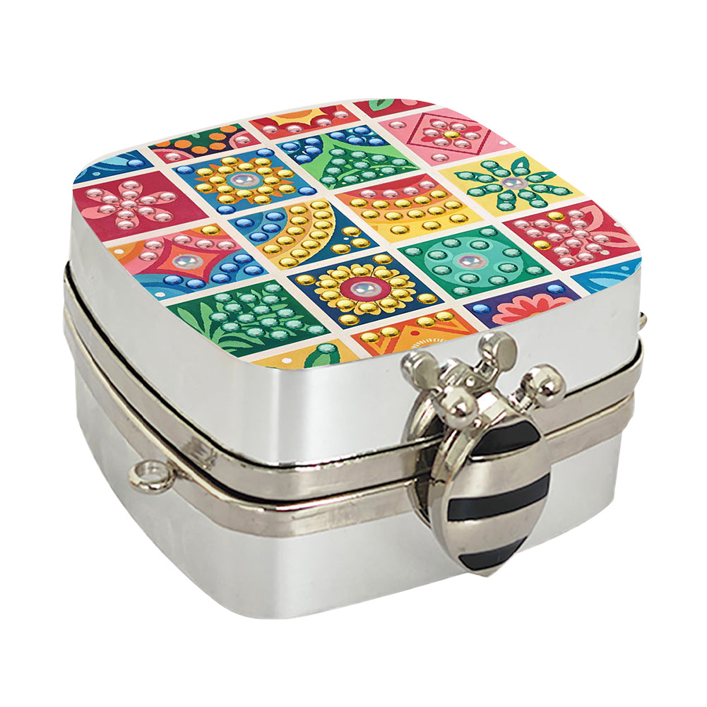 Peacock Diamond Art Storage Case Diamond Painting Mirror Organizer Box for Women