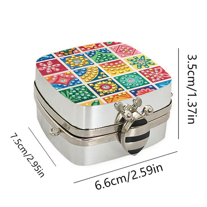 Peacock Diamond Art Storage Case Diamond Painting Mirror Organizer Box for Women