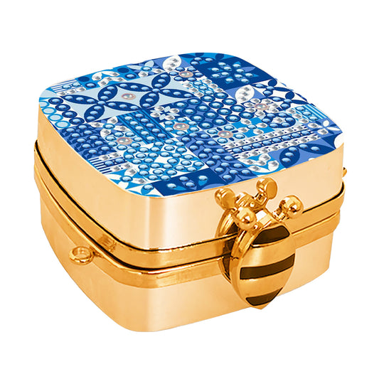 Peacock Diamond Art Storage Case Diamond Painting Mirror Organizer Box for Women