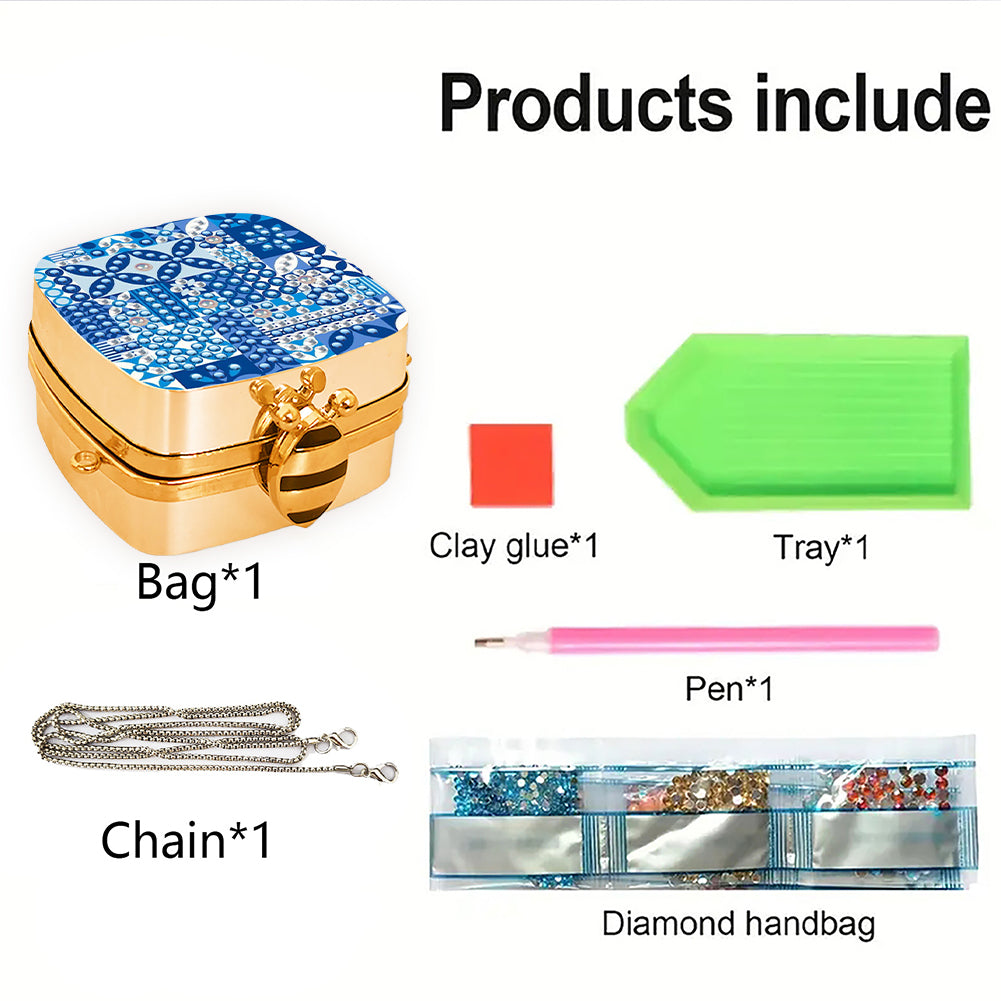 Peacock Diamond Art Storage Case Diamond Painting Mirror Organizer Box for Women