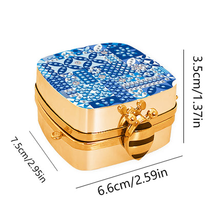 Peacock Diamond Art Storage Case Diamond Painting Mirror Organizer Box for Women