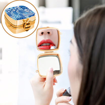 Peacock Diamond Art Storage Case Diamond Painting Mirror Organizer Box for Women