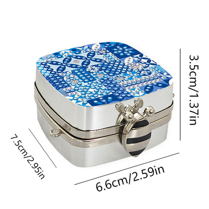 Peacock Diamond Art Storage Case Diamond Painting Mirror Organizer Box for Women