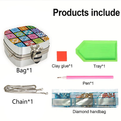 Peacock Diamond Art Storage Case Diamond Painting Mirror Organizer Box for Women