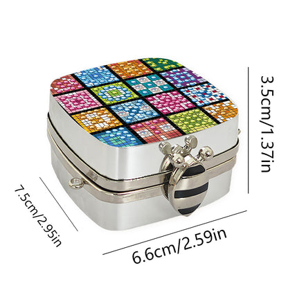 Peacock Diamond Art Storage Case Diamond Painting Mirror Organizer Box for Women