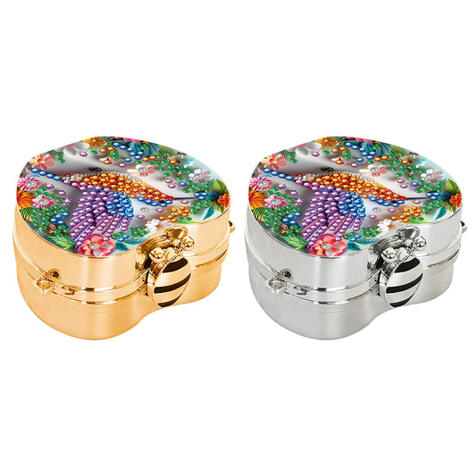 2Pcs Succulent Diamond Art Storage Case Rhinestone Jewelry Box 5D Diy Coin Purse