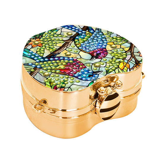2Pcs Succulent Diamond Art Storage Case Rhinestone Jewelry Box 5D Diy Coin Purse