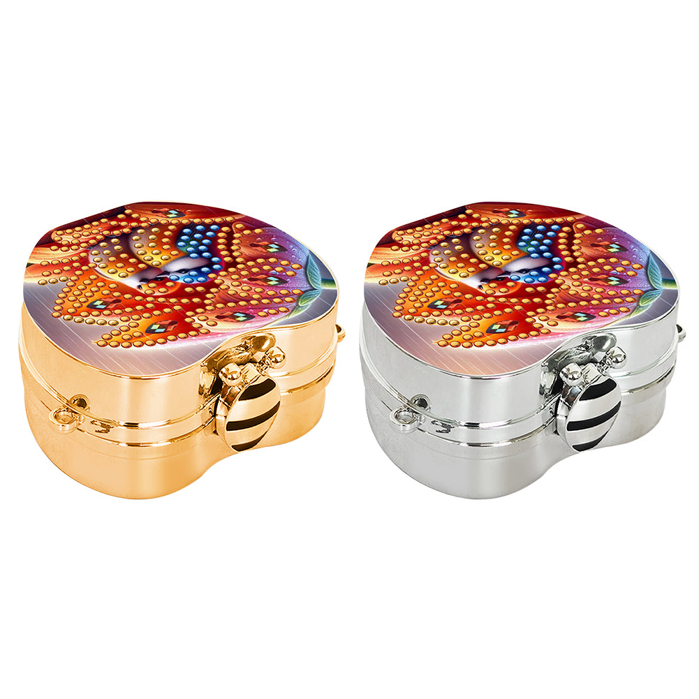2Pcs Succulent Diamond Art Storage Case Rhinestone Jewelry Box 5D Diy Coin Purse