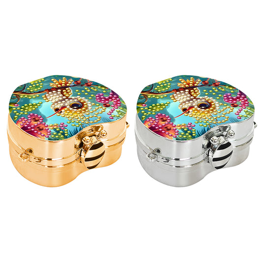 2Pcs Succulent Diamond Art Storage Case Rhinestone Jewelry Box 5D Diy Coin Purse