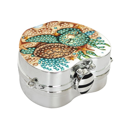 2Pcs Succulent Diamond Art Storage Case Rhinestone Jewelry Box 5D Diy Coin Purse