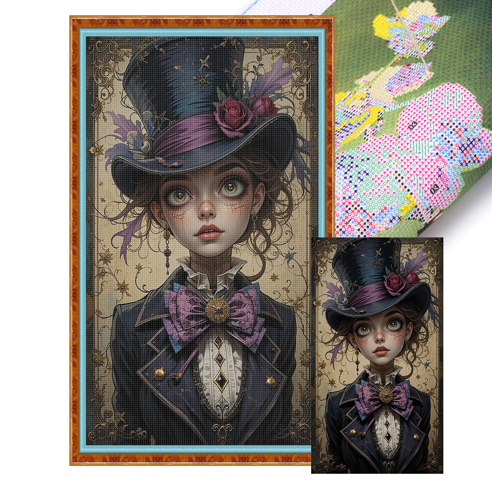 Vintage Witch - 11CT Stamped Cross Stitch 40*70CM