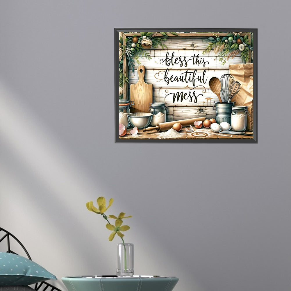 Retro Kitchen - Full Round Drill Diamond Painting 50*40CM