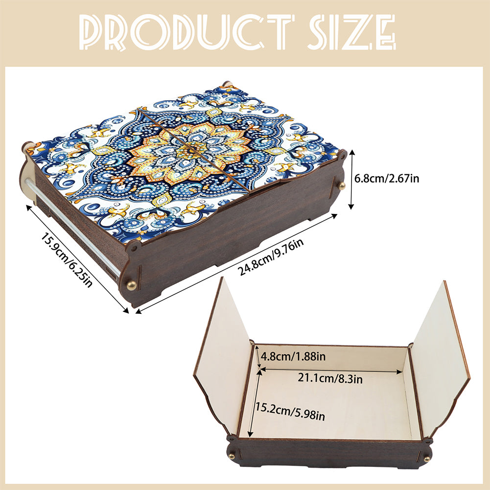 Diamond Painting Storage Box DIY 5D Diamond Painting Jewelry Box for Women Girls