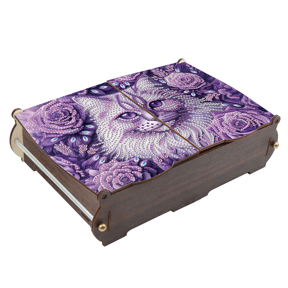 Diamond Painting Storage Box DIY 5D Diamond Painting Jewelry Box for Women Girls