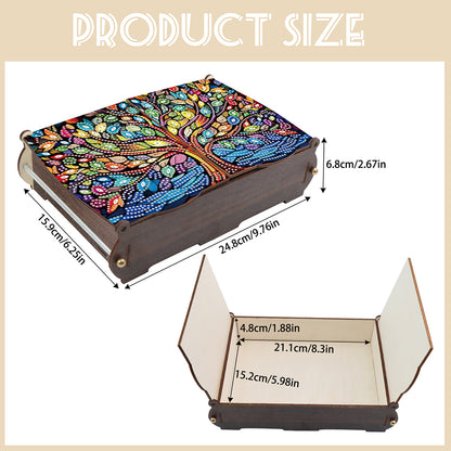 Diamond Painting Storage Box DIY 5D Diamond Painting Jewelry Box for Women Girls