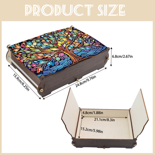 Diamond Painting Storage Box DIY 5D Diamond Painting Jewelry Box for Women Girls