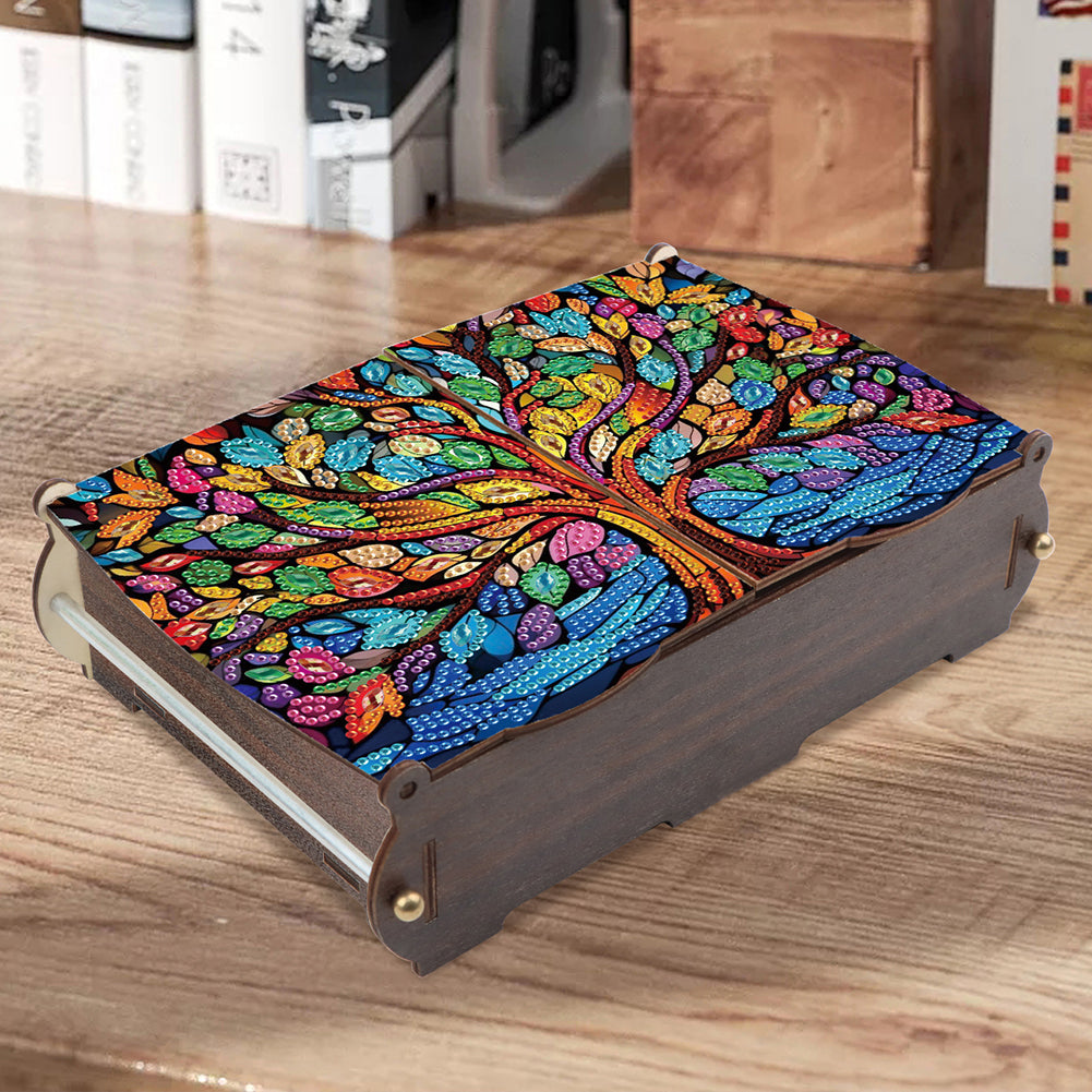 Diamond Painting Storage Box DIY 5D Diamond Painting Jewelry Box for Women Girls