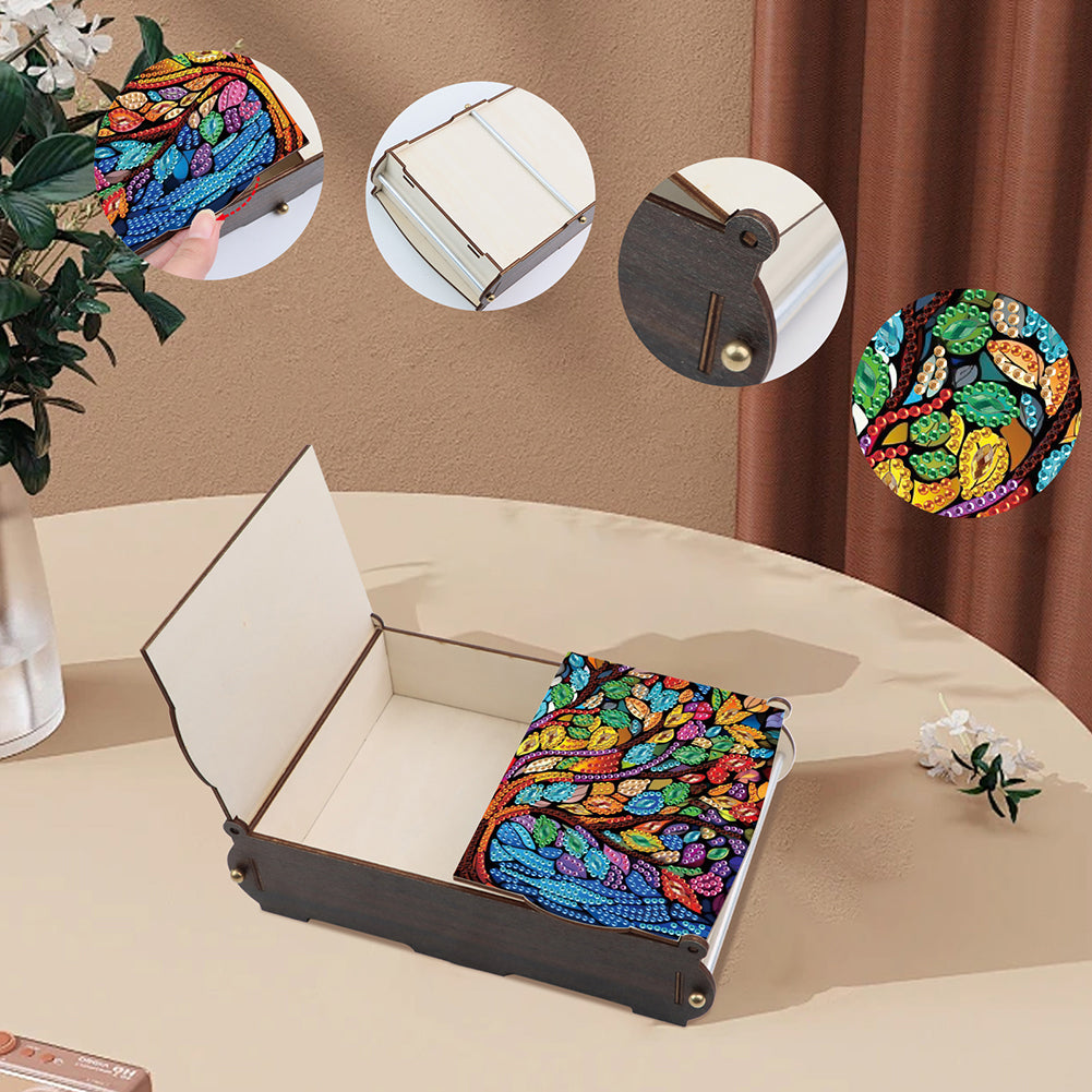 Diamond Painting Storage Box DIY 5D Diamond Painting Jewelry Box for Women Girls