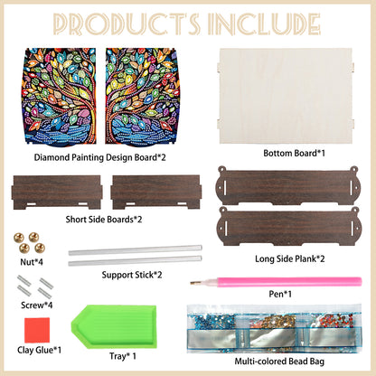 Diamond Painting Storage Box DIY 5D Diamond Painting Jewelry Box for Women Girls