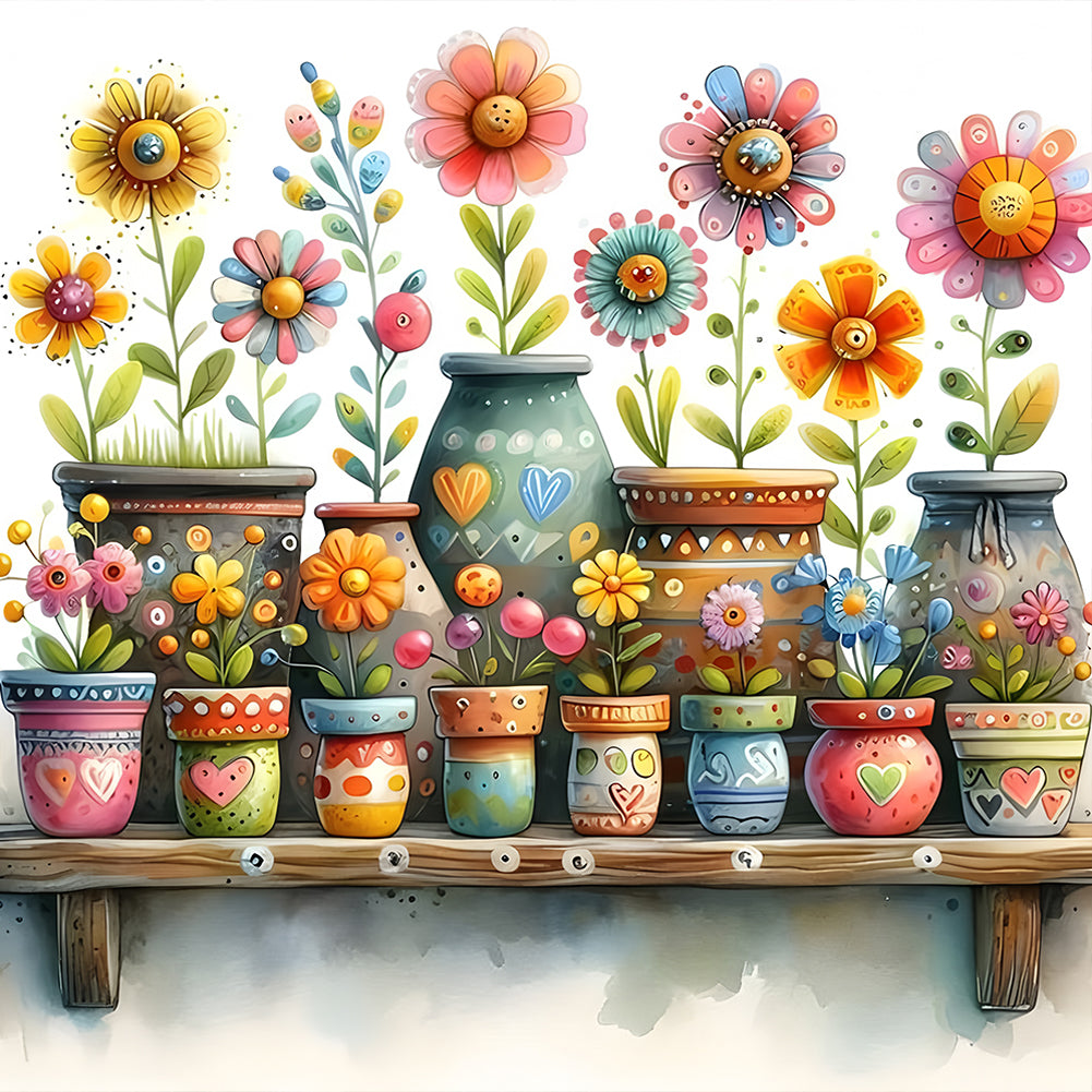 Flower Bouquet - Full Round Drill Diamond Painting 30*30CM