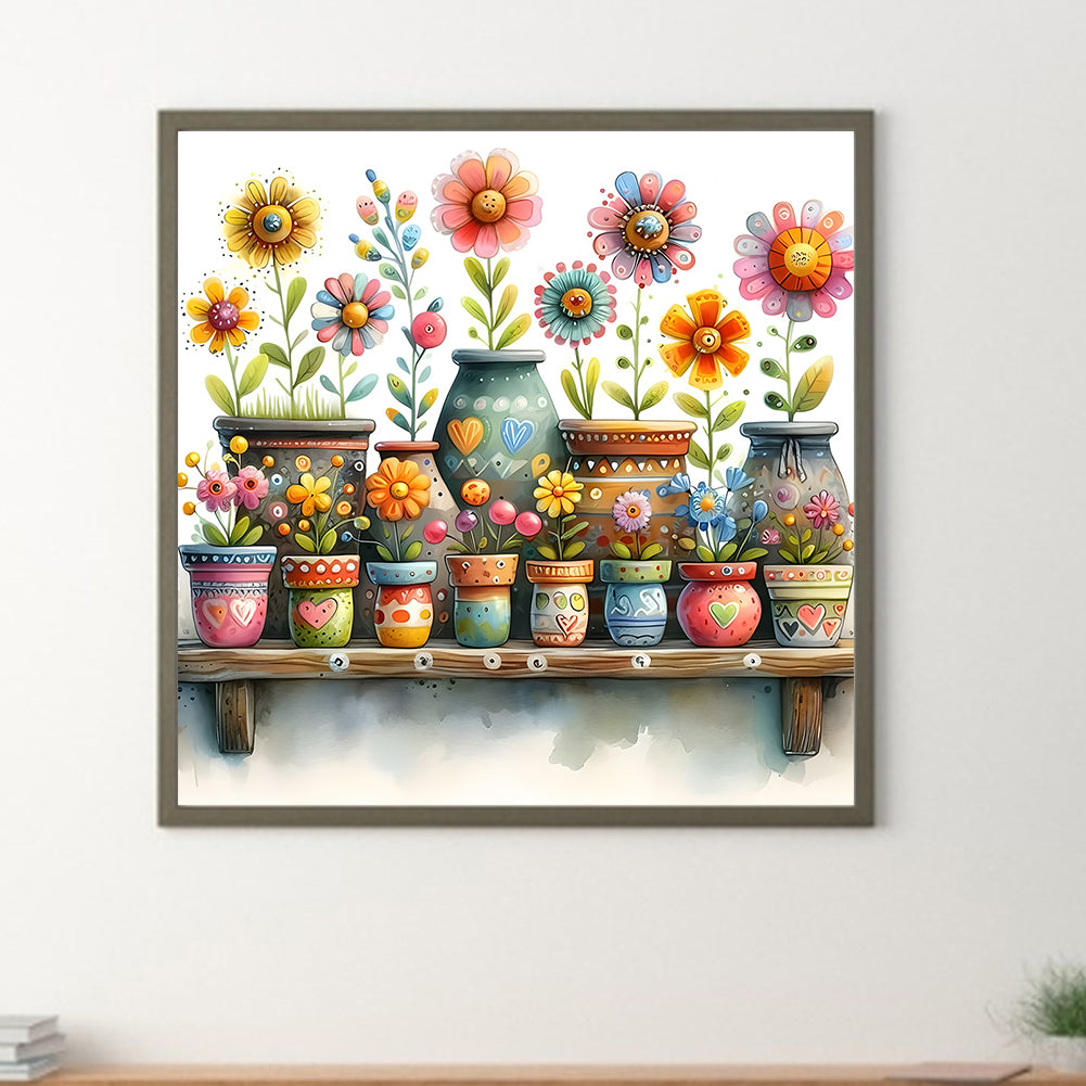 Flower Bouquet - Full Round Drill Diamond Painting 30*30CM