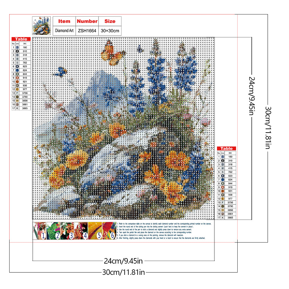 Flower Bouquet - Full Round Drill Diamond Painting 30*30CM