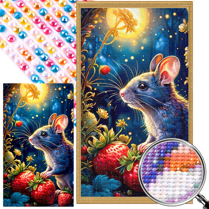 Moon Mouse - Full AB Round Drill Diamond Painting 40*70CM