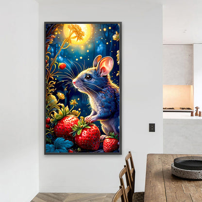 Moon Mouse - Full AB Round Drill Diamond Painting 40*70CM
