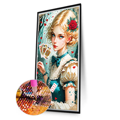 Girl Alice - Full AB Round Drill Diamond Painting 40*75CM