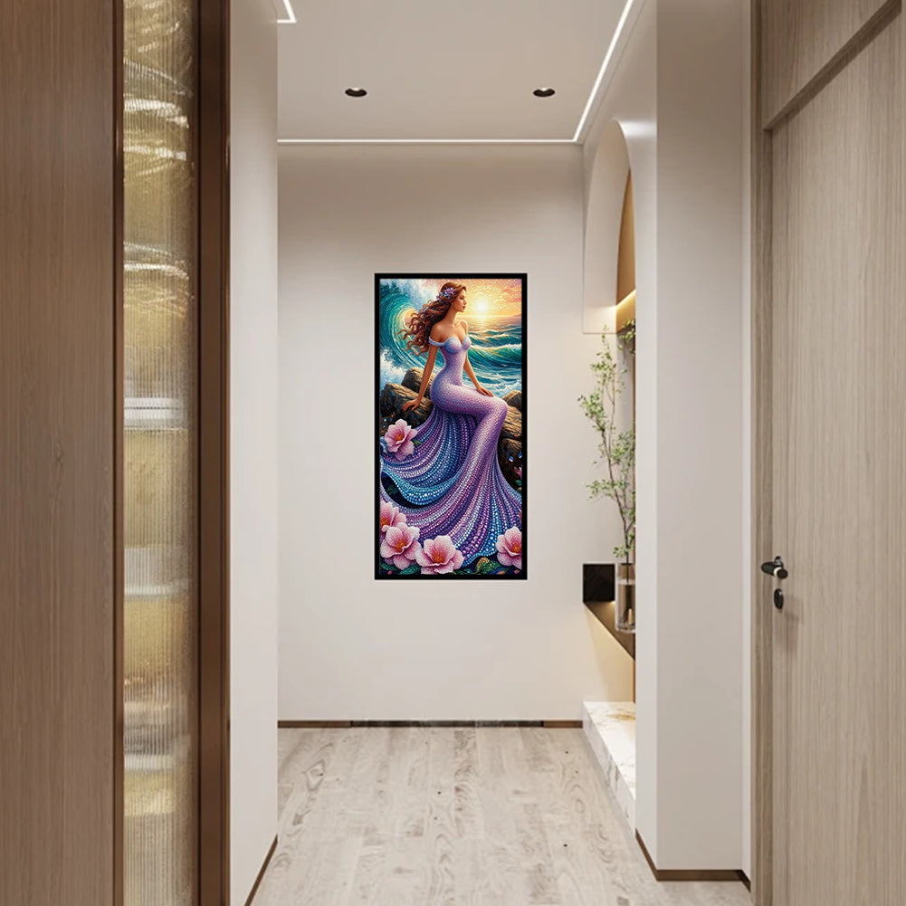 Mermaid Girl - Full Round Drill Diamond Painting 40*80CM