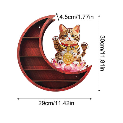 Lunar Design DIY Diamond Painting Wall Shelf 5D Diamond Embroidery Painting Kit