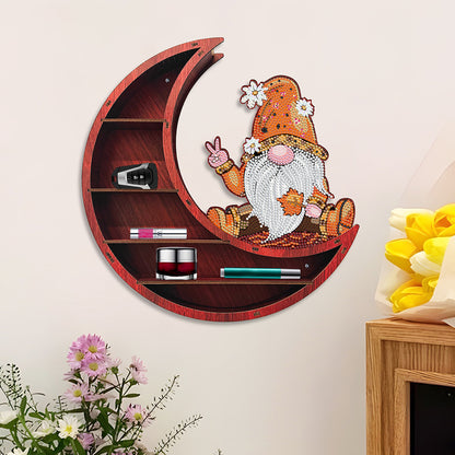 Lunar Design DIY Diamond Painting Wall Shelf 5D Diamond Embroidery Painting Kit