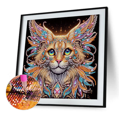 Colorful Cat - Special Shaped Drill Diamond Painting 30*30CM