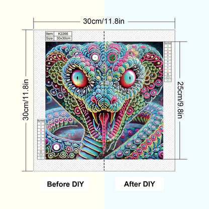 Mythical Beast Snake - Special Shaped Drill Diamond Painting 30*30CM