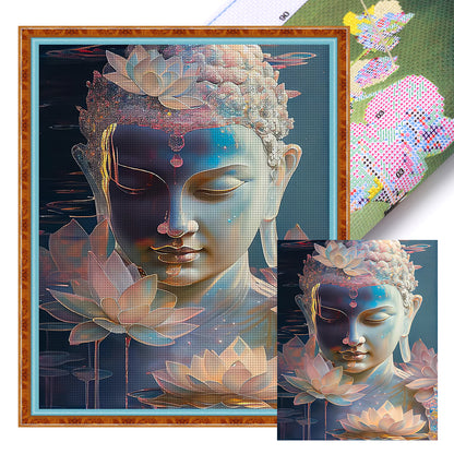 Buddha Statue - 11CT Stamped Cross Stitch 40*50CM