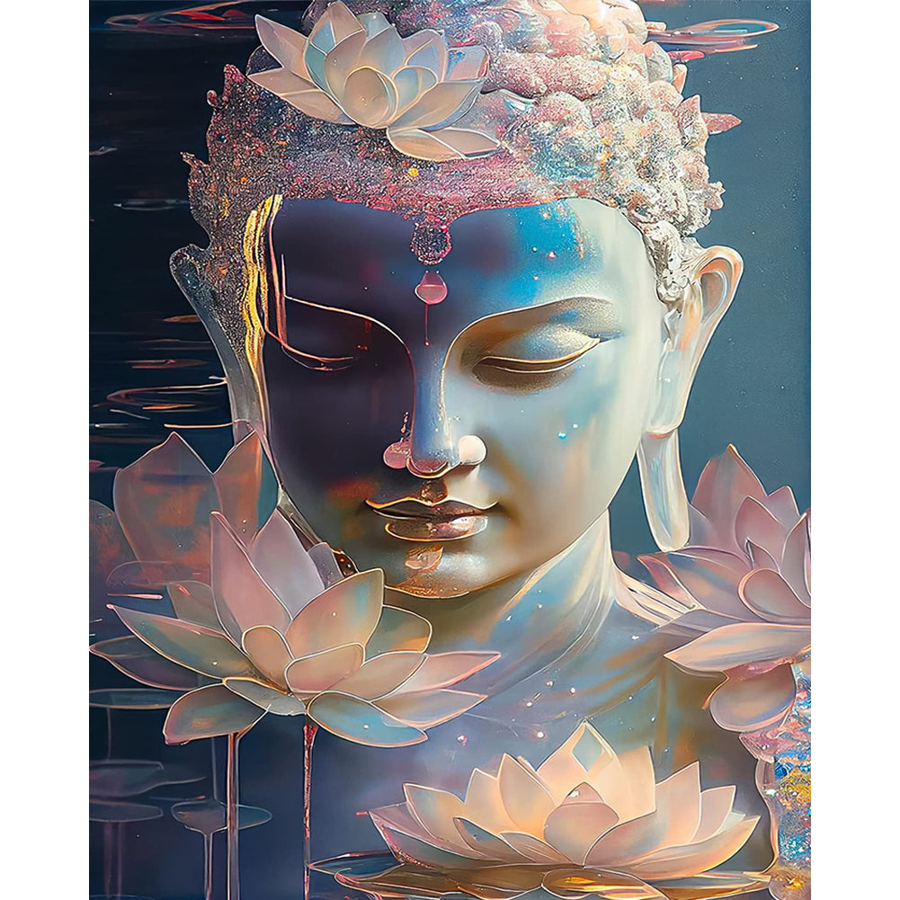 Buddha Statue - 11CT Stamped Cross Stitch 40*50CM