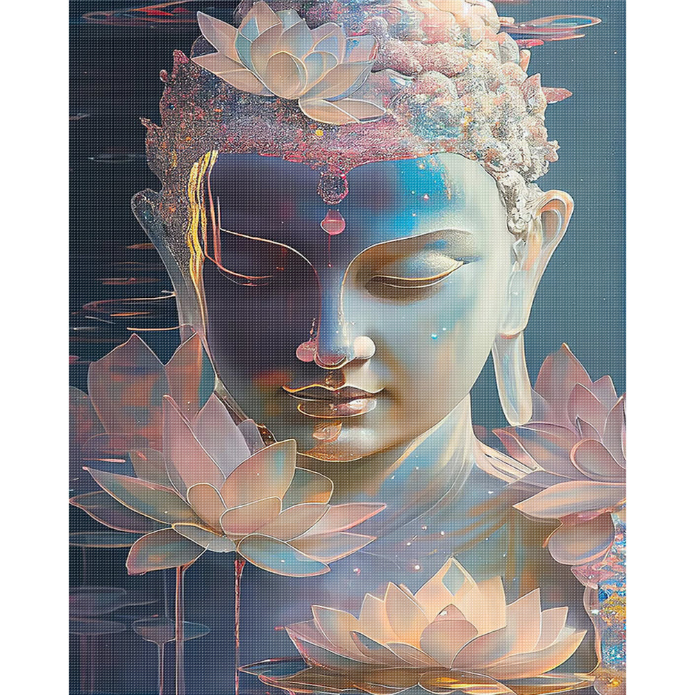 Buddha Statue - 11CT Stamped Cross Stitch 40*50CM