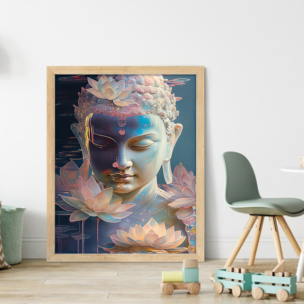 Buddha Statue - 11CT Stamped Cross Stitch 40*50CM