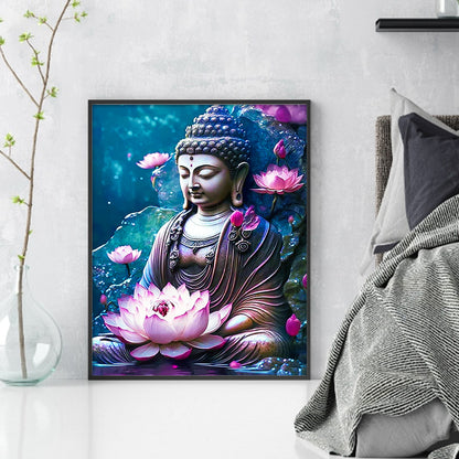Buddha Statue - 11CT Stamped Cross Stitch 40*50CM