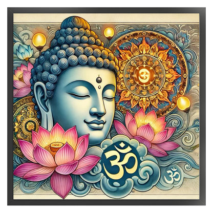Buddha Statue - 11CT Stamped Cross Stitch 40*40CM