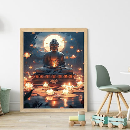 Buddha Statue - 11CT Stamped Cross Stitch 40*50CM