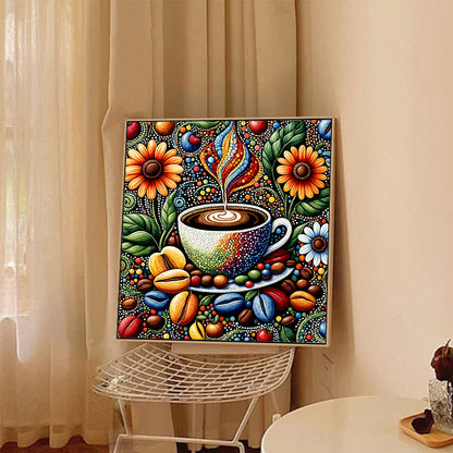 Coffee - Full Round Drill Diamond Painting 40*40CM