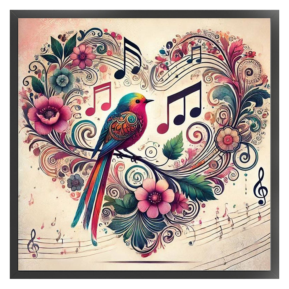 Bird With Love Note - 11CT Stamped Cross Stitch 40*40CM