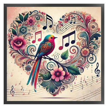 Bird With Love Note - 11CT Stamped Cross Stitch 40*40CM