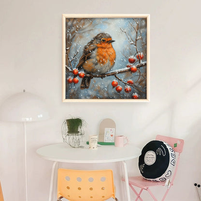 Robin - 11CT Stamped Cross Stitch 40*40CM